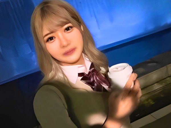 【素人】制服のシャツがパンパンのギャルの巨乳…フェラ責めからの生ハメ騎乗位でザーメンドピュッ…♡