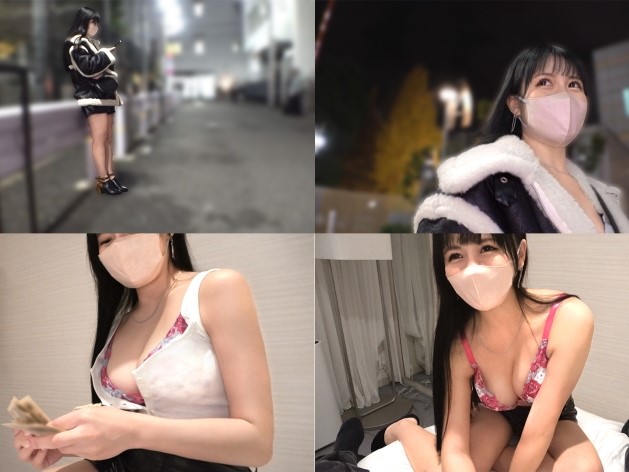 【即ハメ巨乳美女】立ちんぼで見つけたエロボディの素人娘！ホテルで即セックス、超敏感なマンコから大量の愛液が溢れ出し、床がびしょ濡れに！！♡